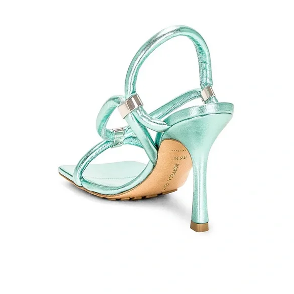 Bottega Veneta Stretch Slingback Sandals in Blue Lagoon - Picture 3 of 16